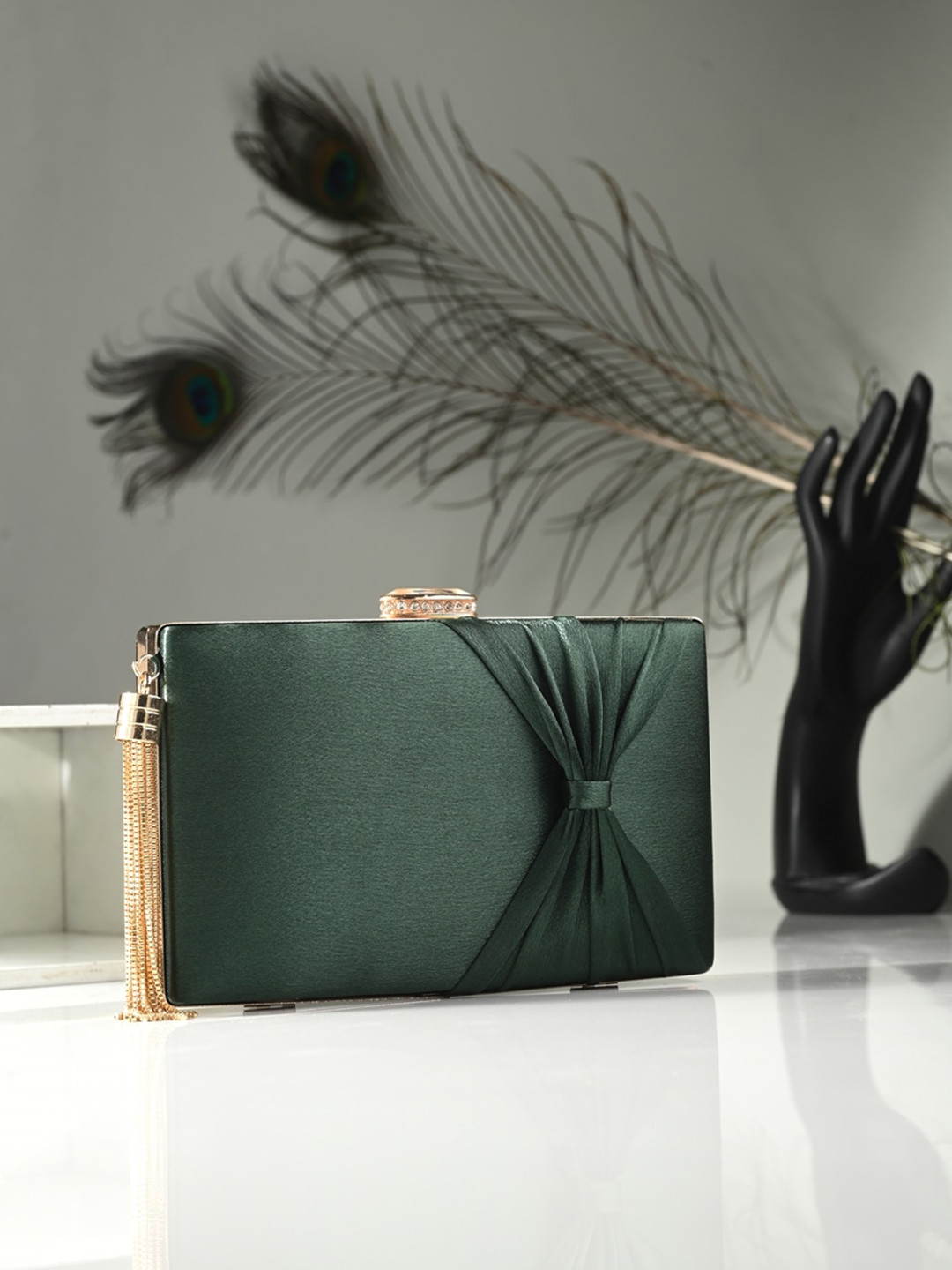 Toobacraft Embellished Box Clutch