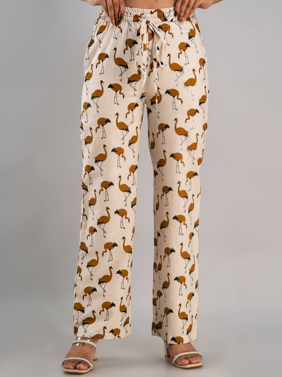 MAUKA Women Concersational Printed Palazzos