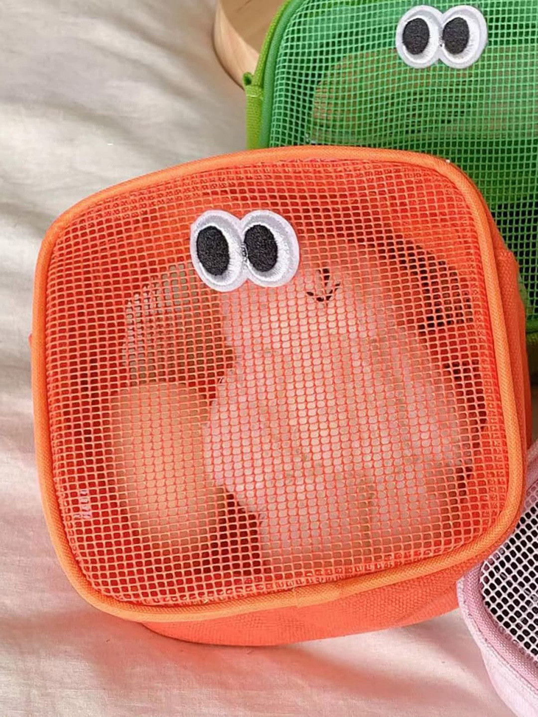 HOUSE OF QUIRK Orange-Coloured Self-Design Makeup Organiser