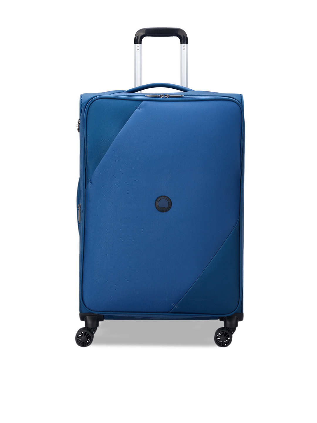 DELSEY PARIS MARINGA Small Cabin Expandable Suitcase - Soft-Sided Blue Jean Polyester Trolley with TSA Lock