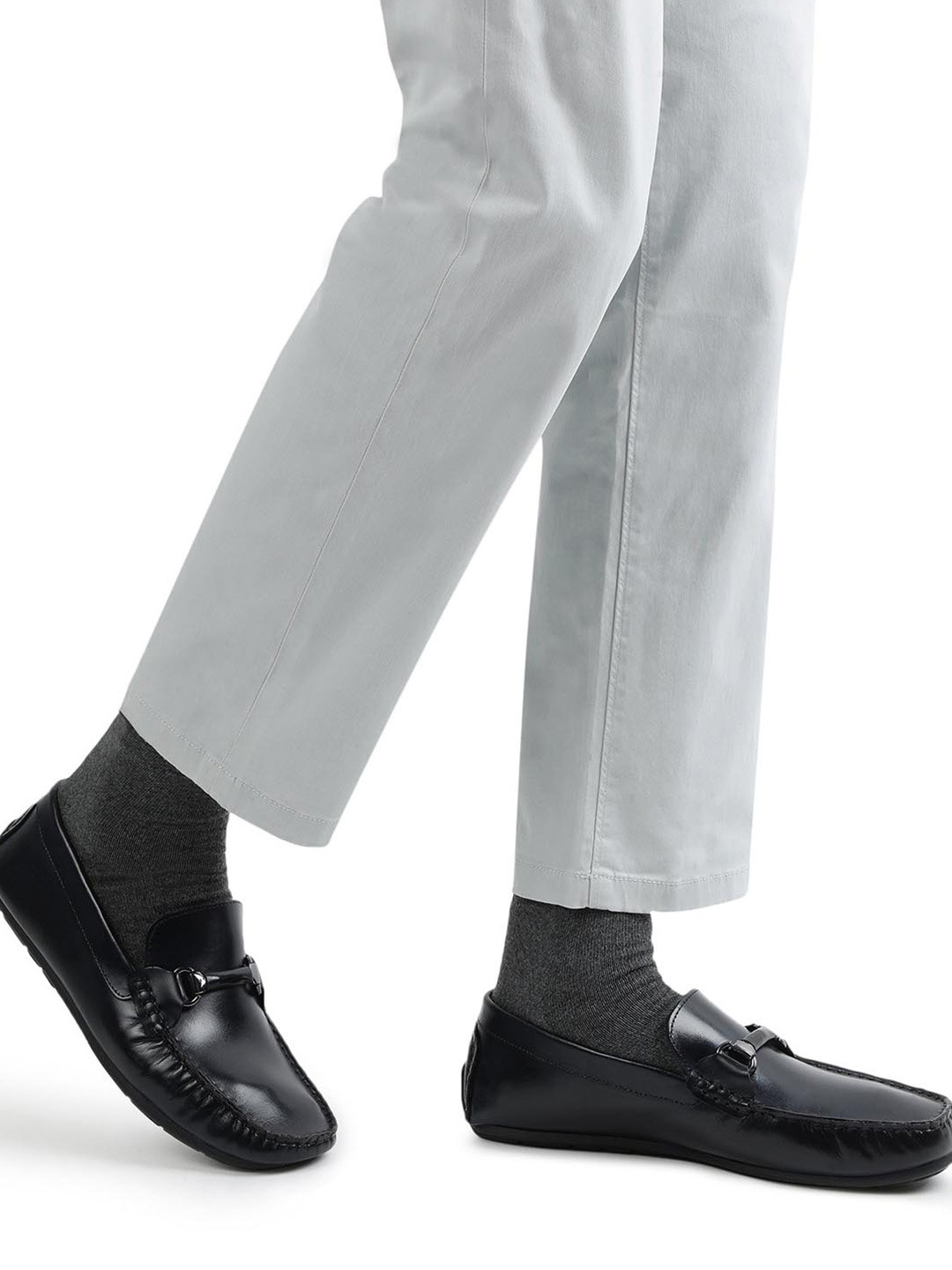 RARE RABBIT Men Baros Leather Horsebit Loafers