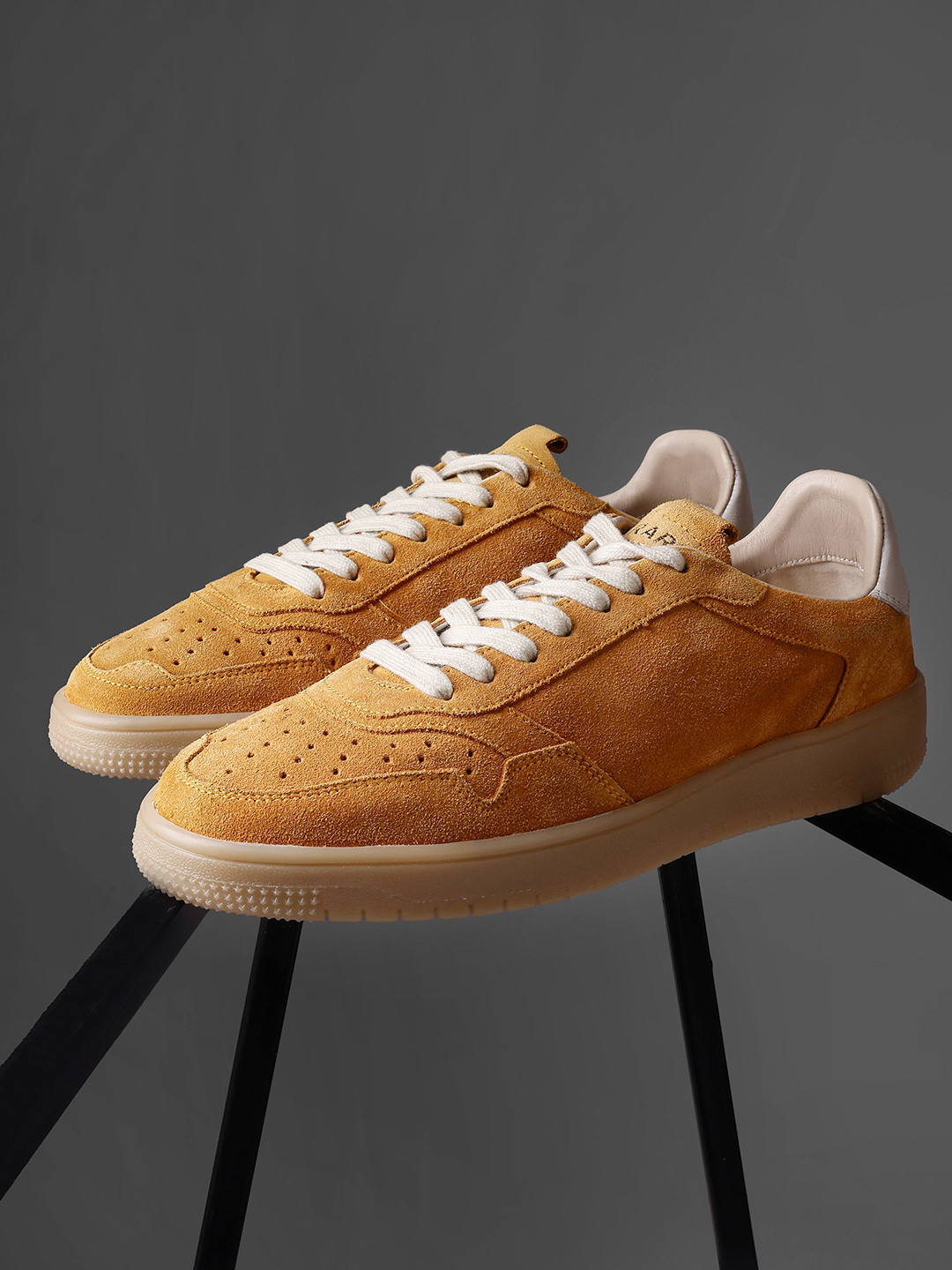 RARE RABBIT Men Woolton Perforated Suede Sneakers