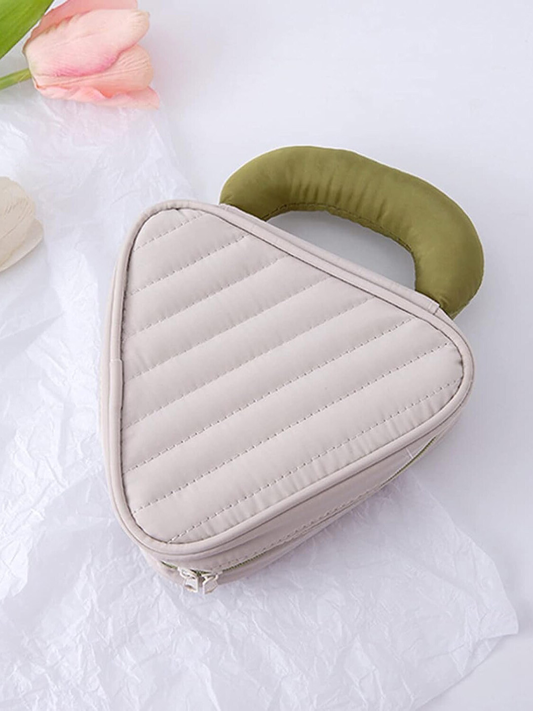 HOUSE OF QUIRK Makeup Organizer Travel Cosmetics Toiletry Bag With Handle