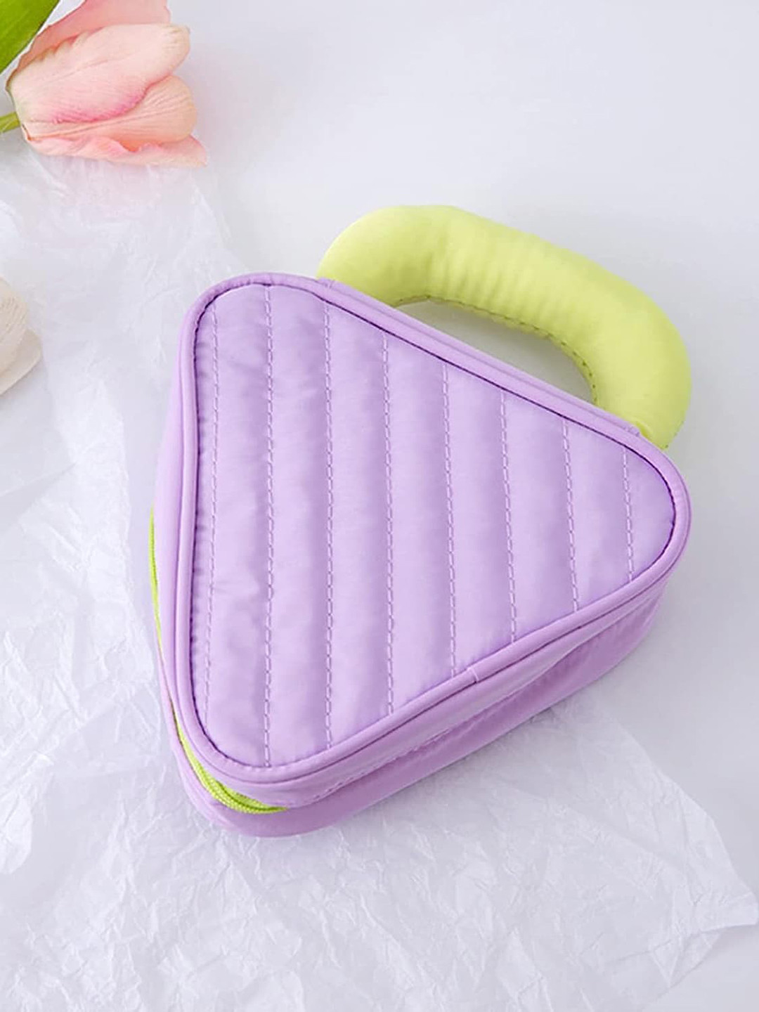HOUSE OF QUIRK Purple Cosmetic Organisers with Handle