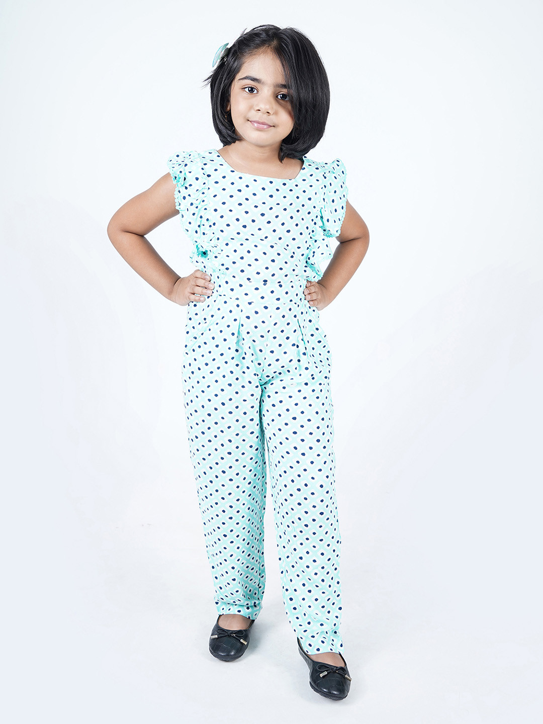 JusCubs Girls Printed Cotton Basic Jumpsuit