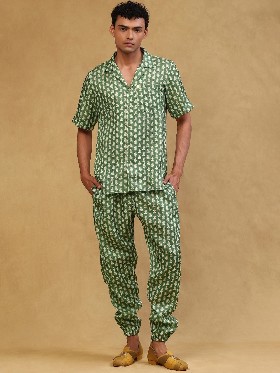 Soniya g Printed Shirt Collar Shirt With Printed Trousers