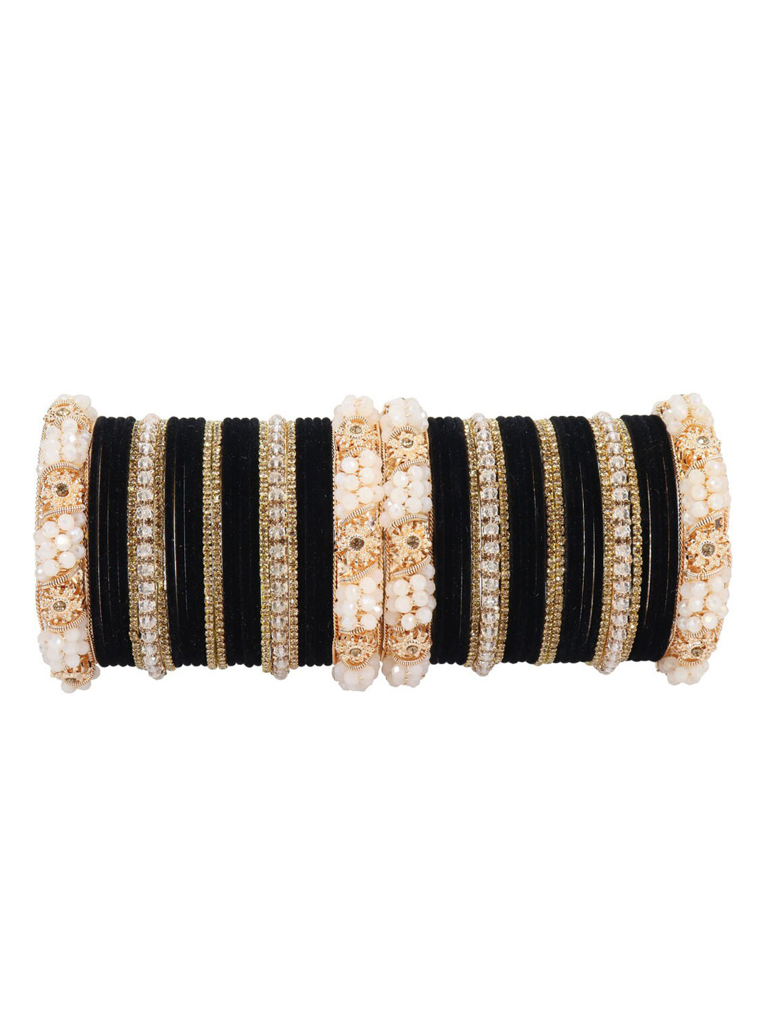 NMII Set Of 52 Gold-Plated Beaded Bangles