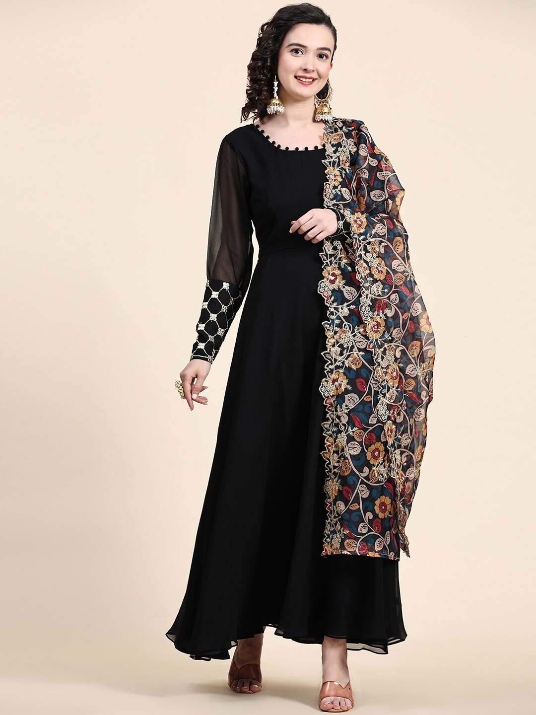 Myntra gown hot sale with dupatta