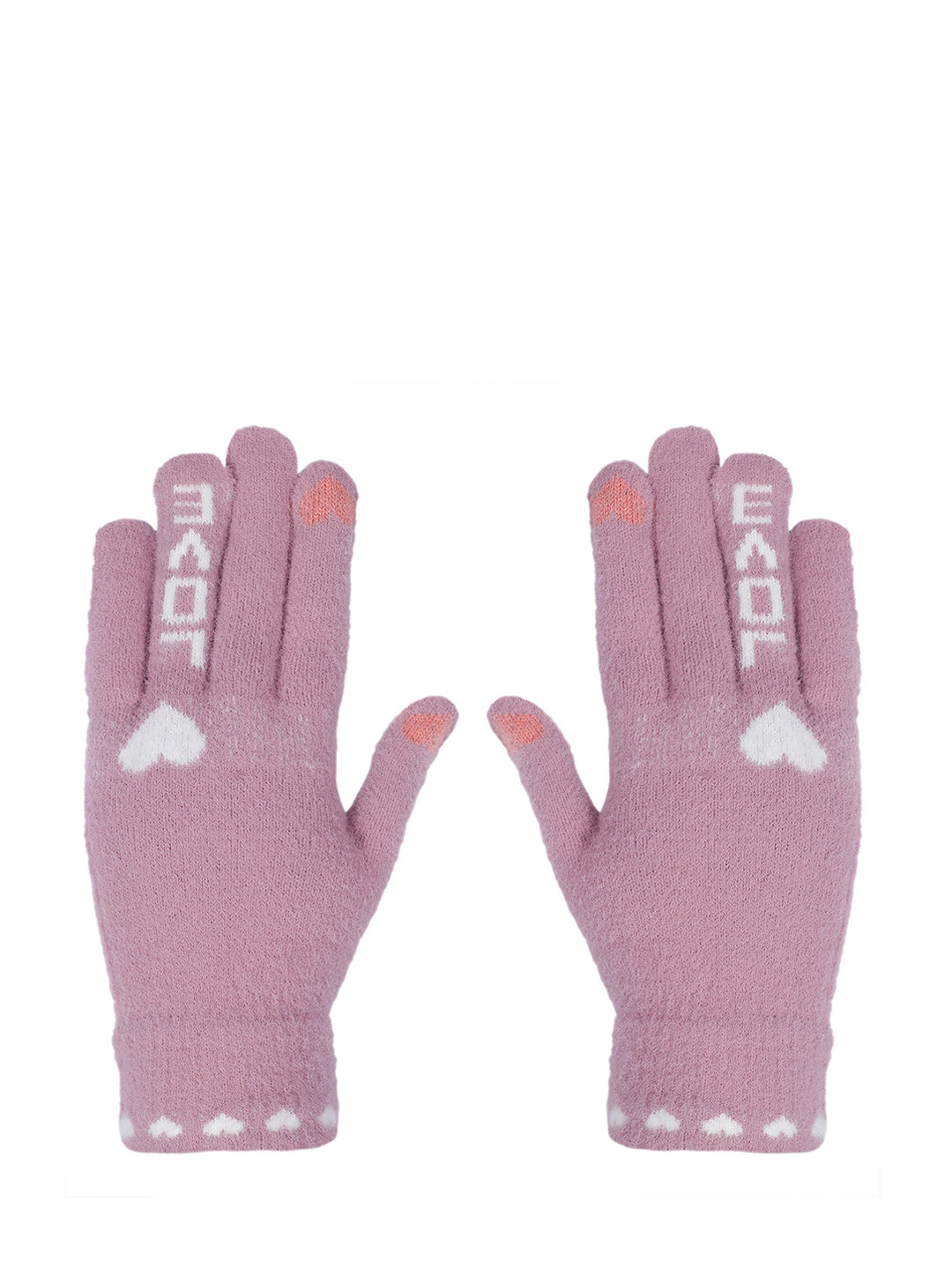 LOOM LEGACY Women Winter Acrylic Woolen Geometric Print Hand Gloves