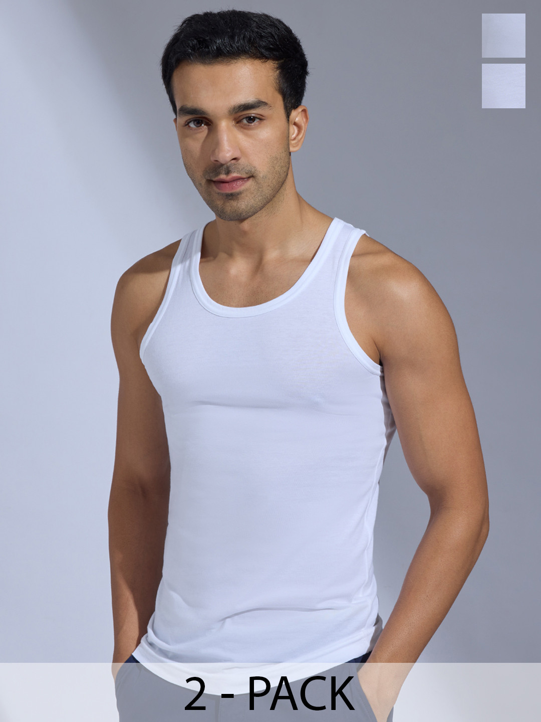 XYXX Pack Of 2 Sleeveless Cotton Undershirt Innerwear Vests