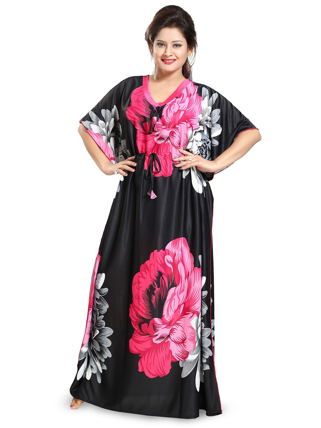 Noty Floral Printed Kaftan Maxi Nightdress