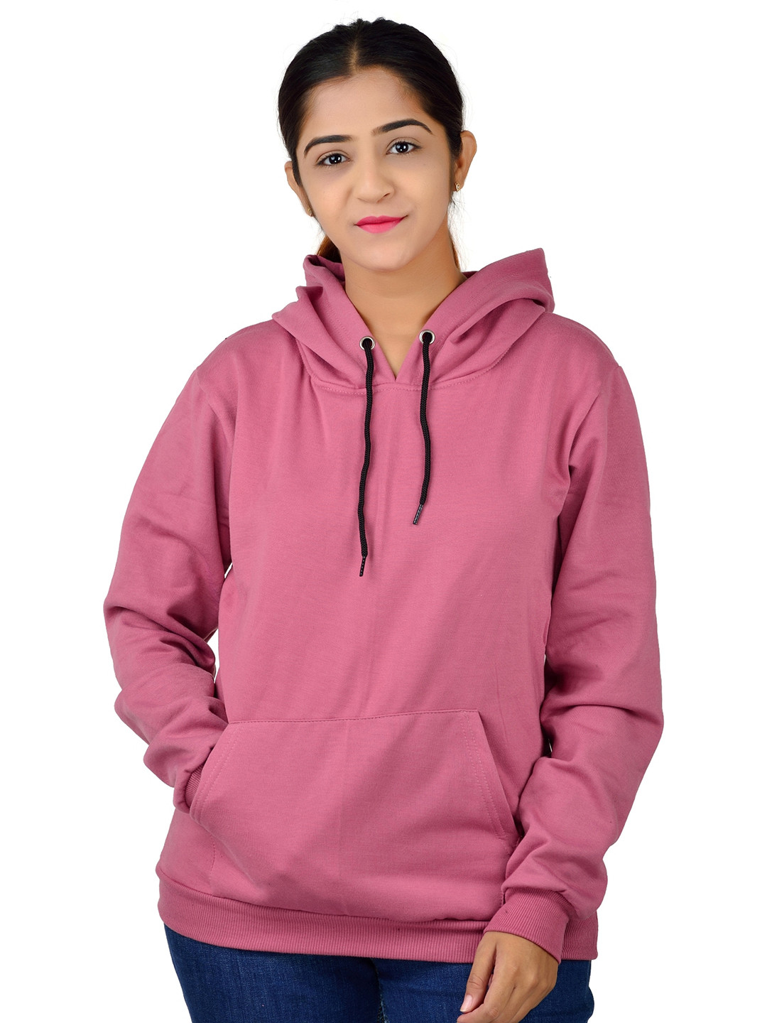 Divra Clothing Unisex Long Sleeves Fleece Hooded Pullover Sweatshirt