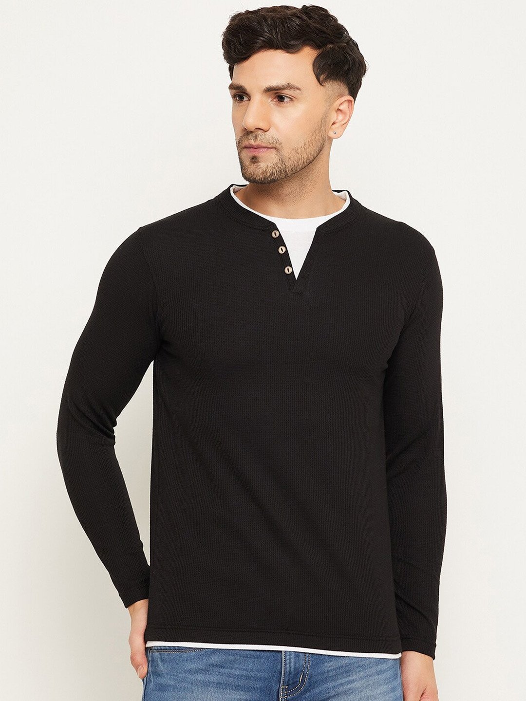 Club York Henley Neck Long Sleeves T-shirt