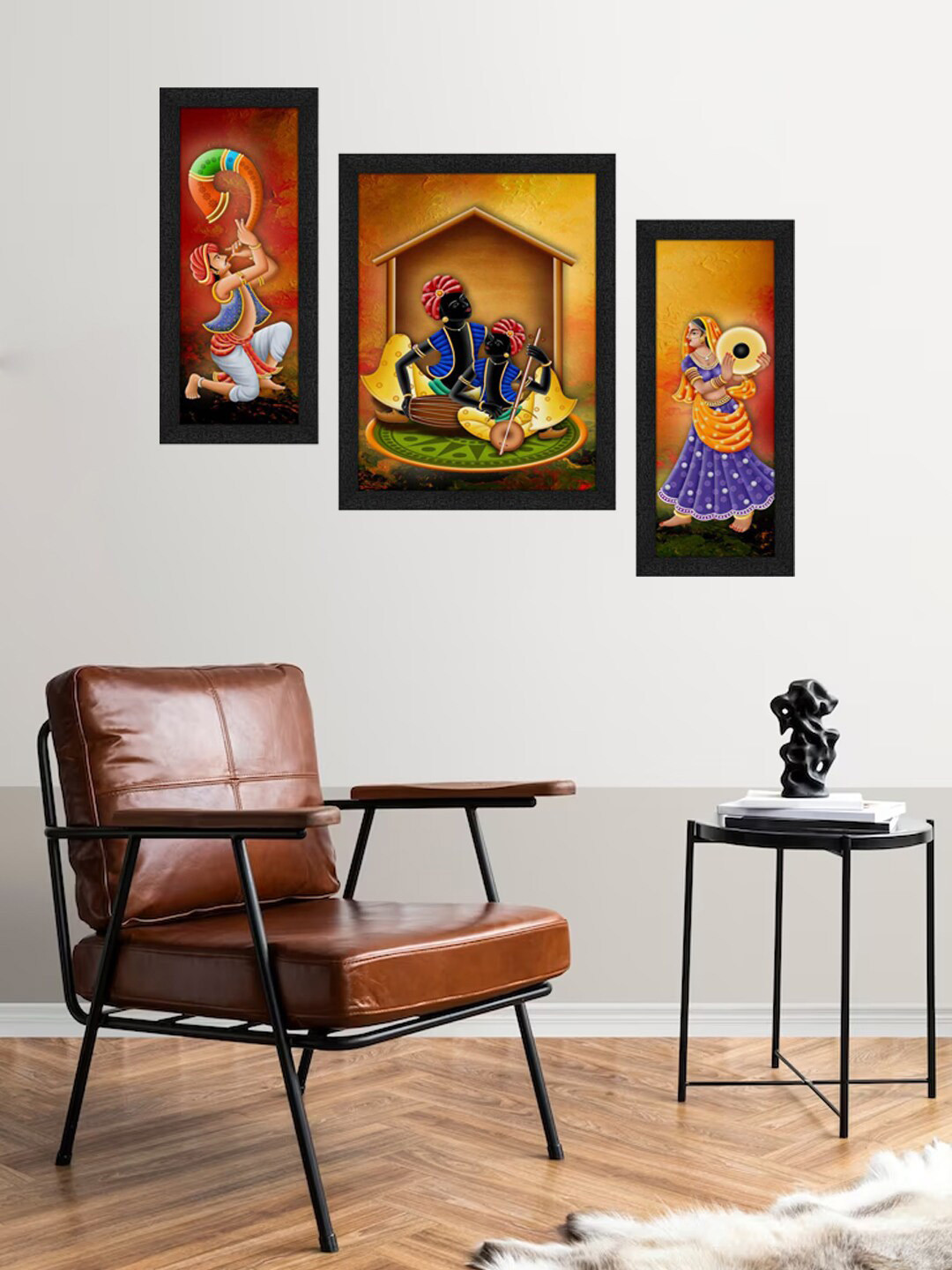 Art Amori Synthetic Wood 3 Piece Wall Rectangle Paintings Wall Art -13.5 x 6 In