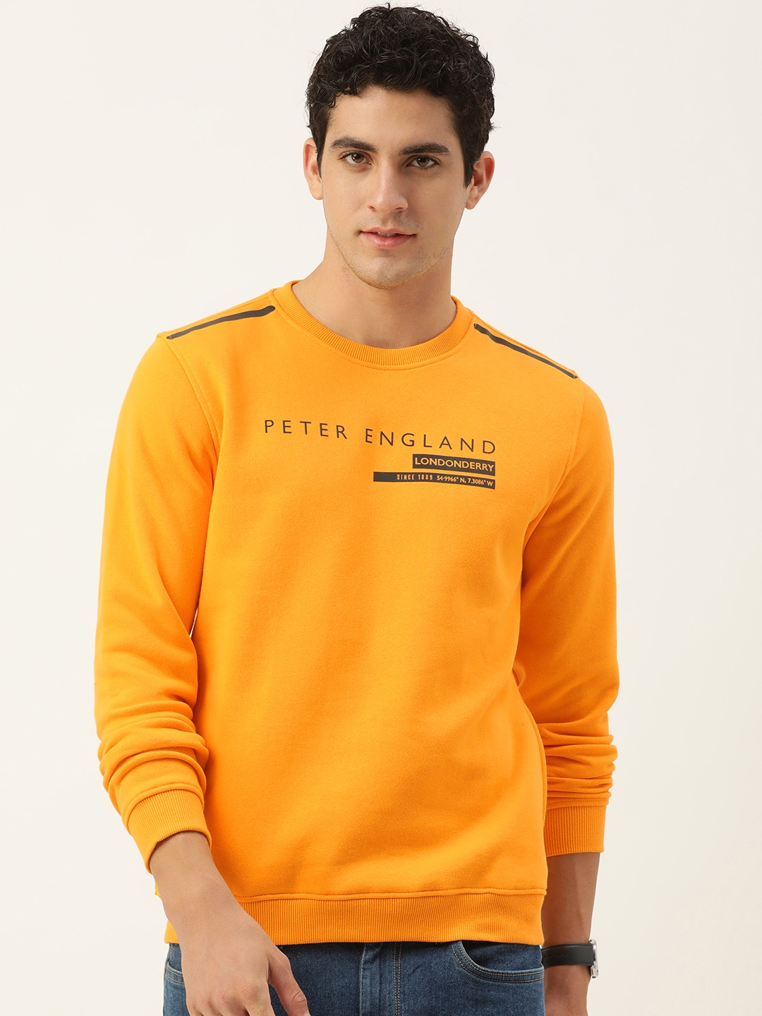 Buy Peter England Men Printed Sweatshirt Sweatshirts for Men