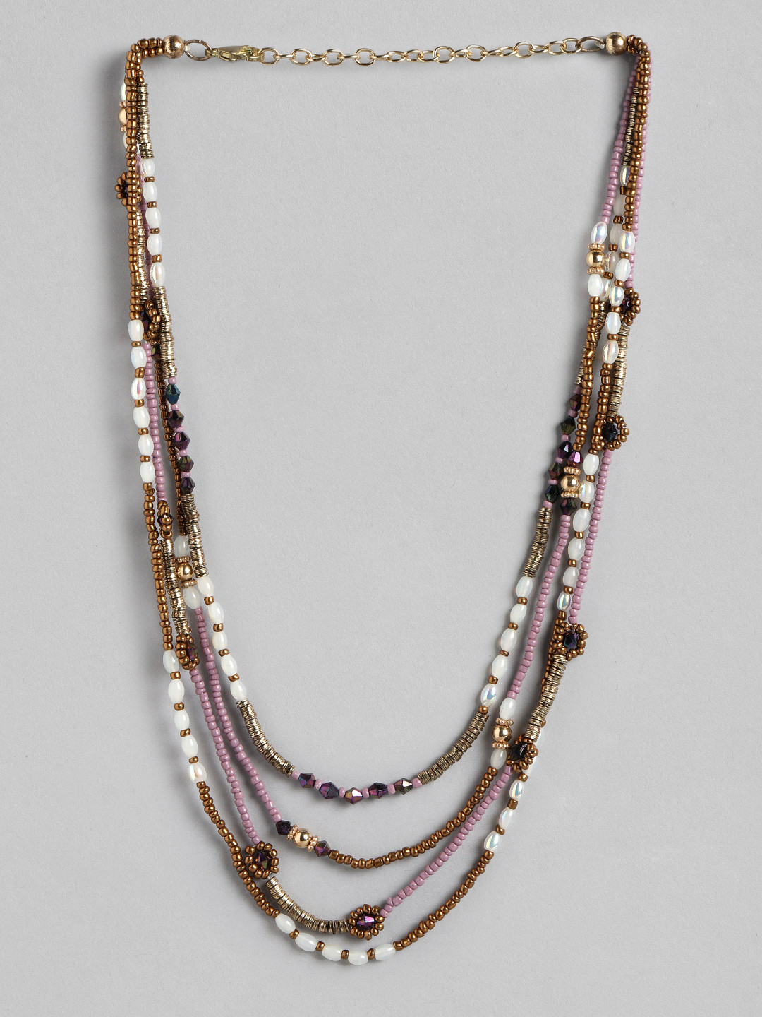 RICHEERA Beaded Multi-Layered Statement Necklace