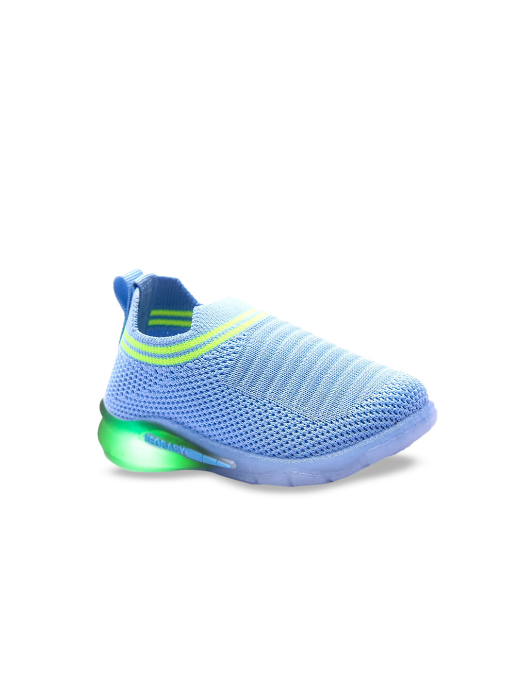 NEOBABY Kids Textured First Walking LED Lightweight Slip-On Sneakers