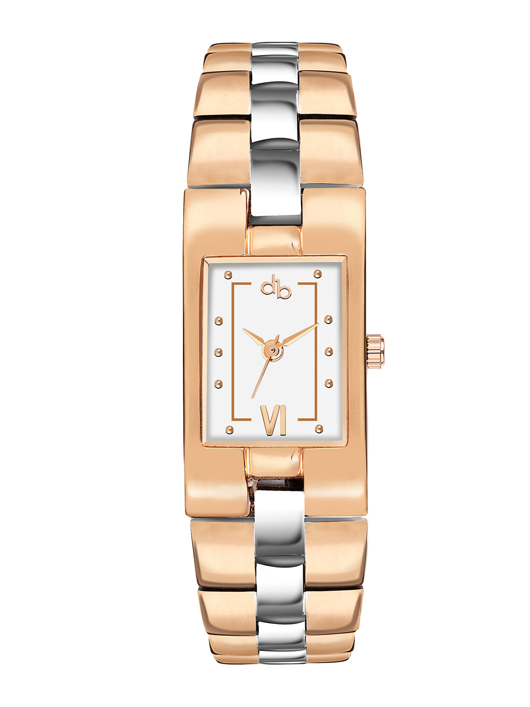 DressBerry Silver -Toned Women Embellished Dial & Stainless Steel Straps Analogue DB-012