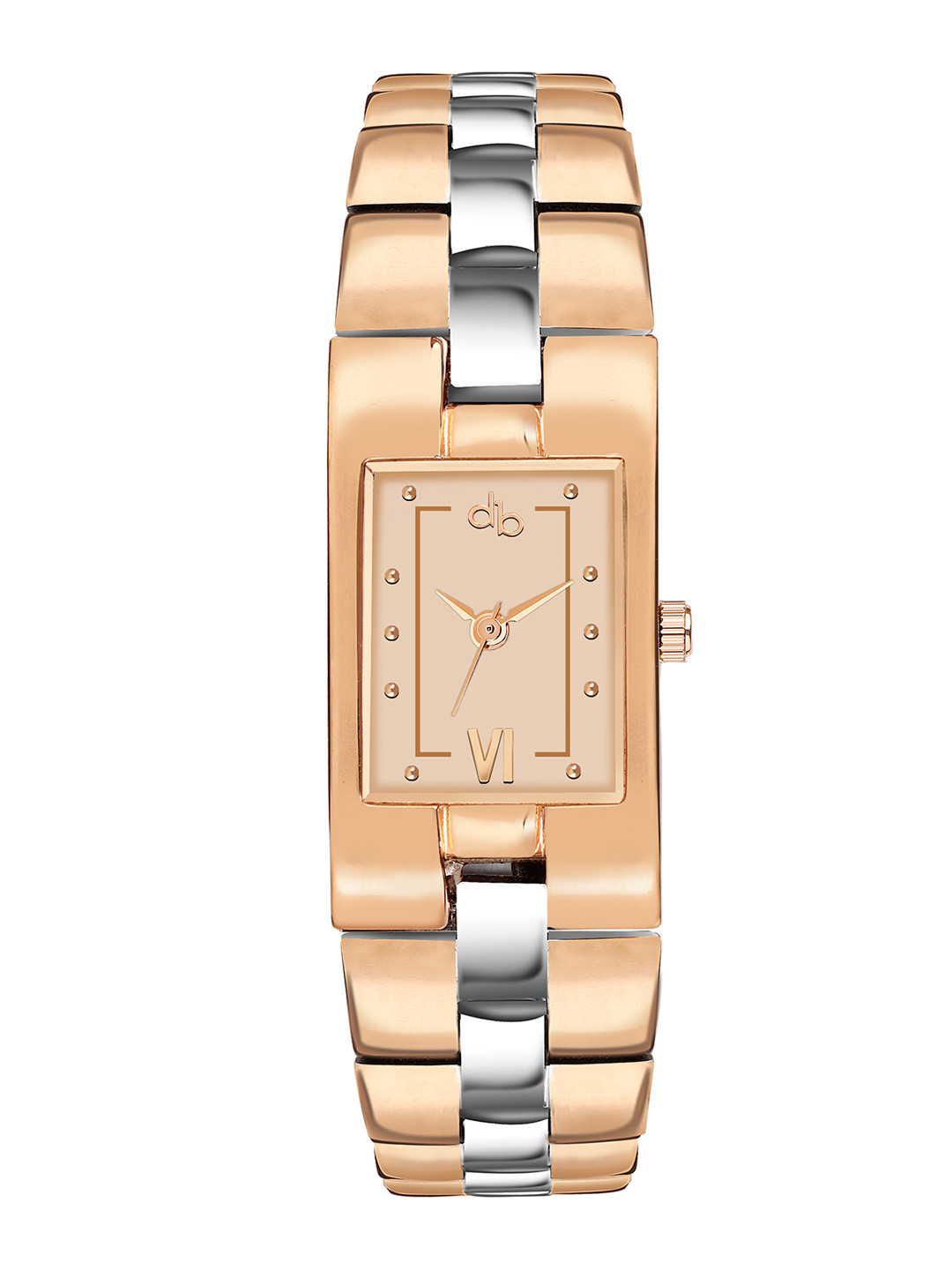 DressBerry Rose Gold Women Embellished Dial & Stainless Steel Straps Analogue DB-012