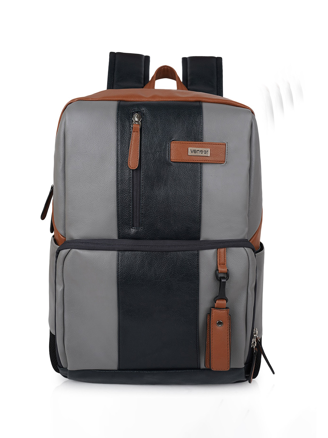 Veneer Unisex Colourblocked Contrast Detail 16 Inch Laptop Backpack
