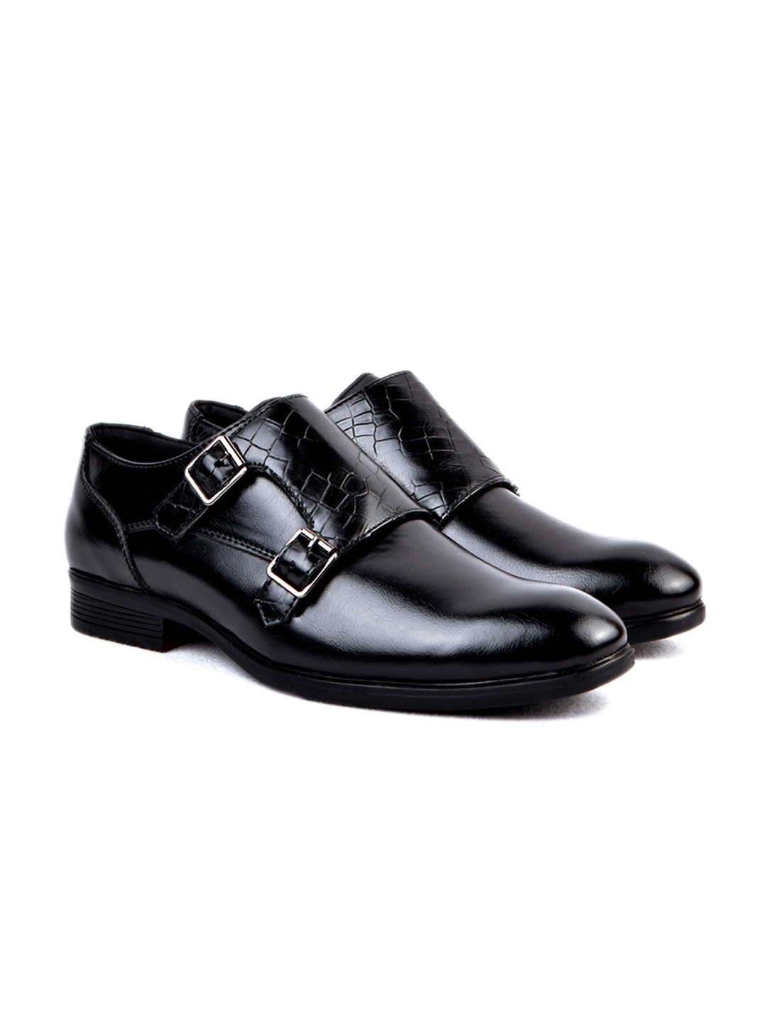Cliff Fjord Men ELVIS II Textured Formal Double Monk Shoes