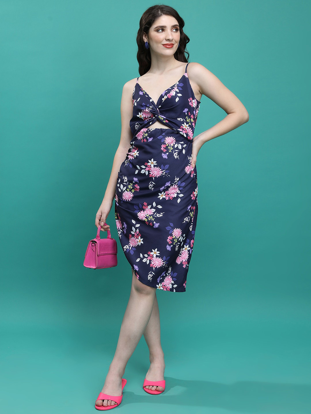 Tokyo Talkies Floral Printed Sleeveless Dress