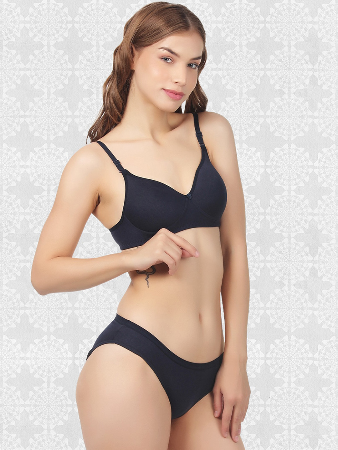 Designer Bugs Cotton Padded Lingerie Set DB-LS2-NB-30B