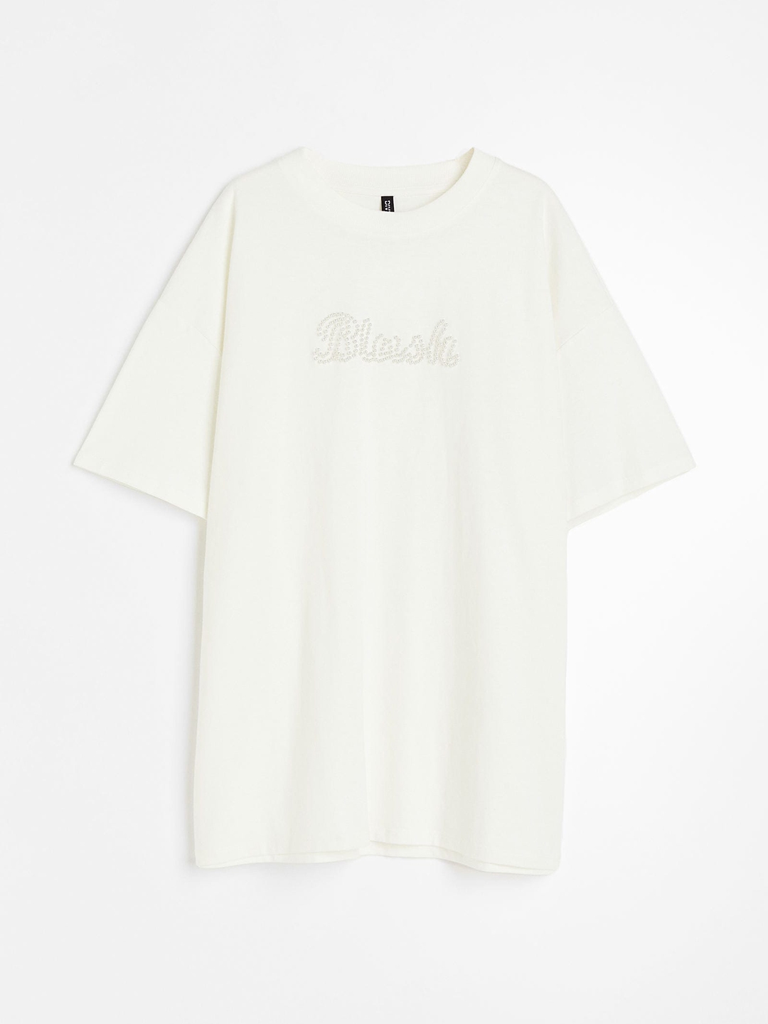 Buy H&M Cotton Oversized Bead Detail T Shirt - Tshirts for Women