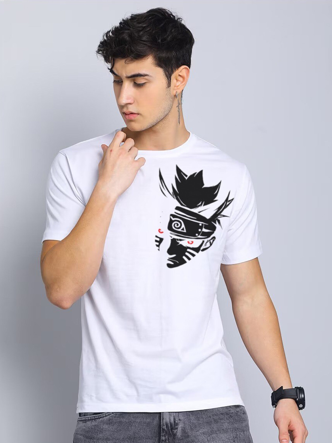 Elibolz Naruto Anime Printed Cotton T-shirt