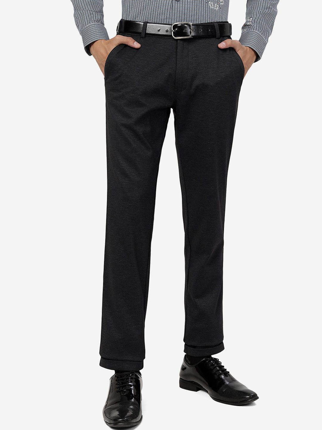 JB STUDIO Men Slim Fit Formal Trousers