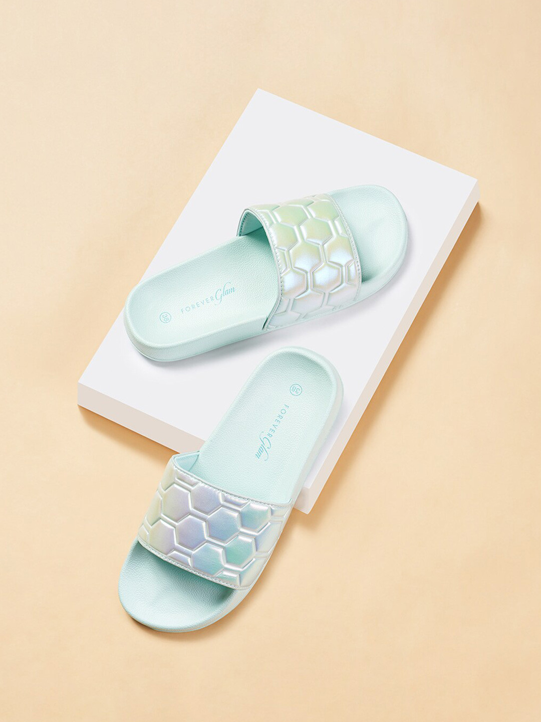 Forever Glam by Pantaloons Women Textured Sliders
