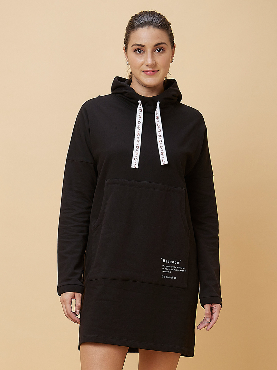 Being Human Hooded Long Sleeves T-shirt Dress