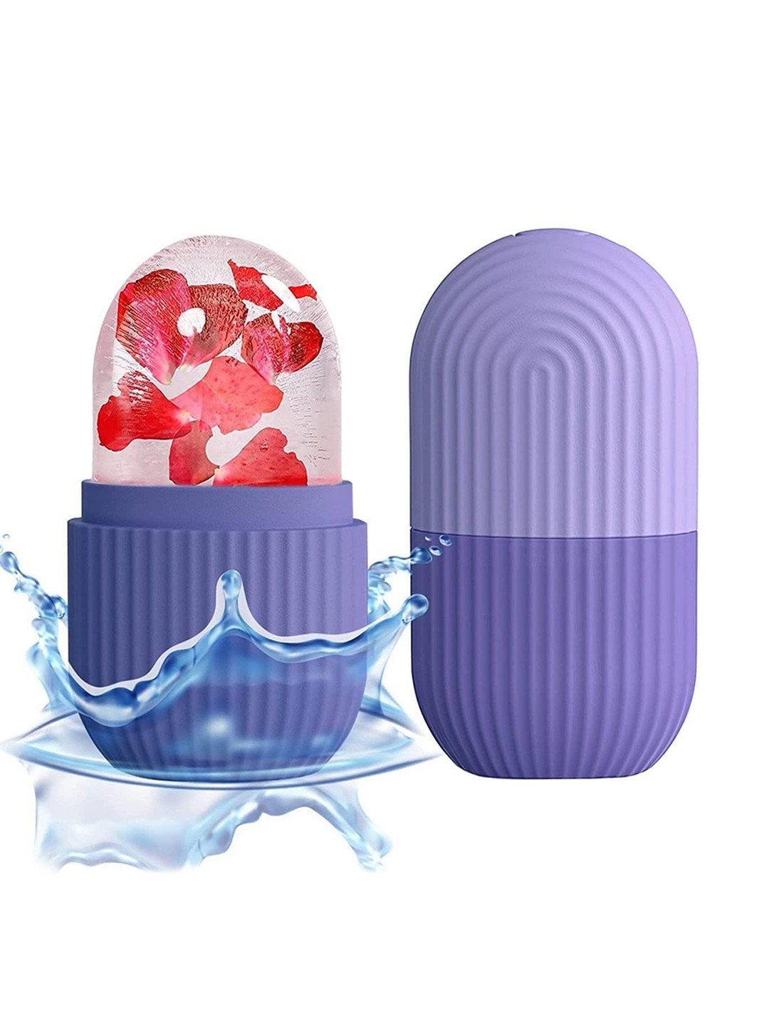 FEELHIGH Silicone Ice Face Roller - Removes Dark Circle & Shrinks Pores - Purple