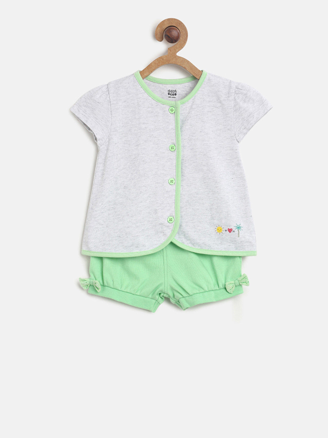 MINI KLUB Girls Jhabla & Shorts Set