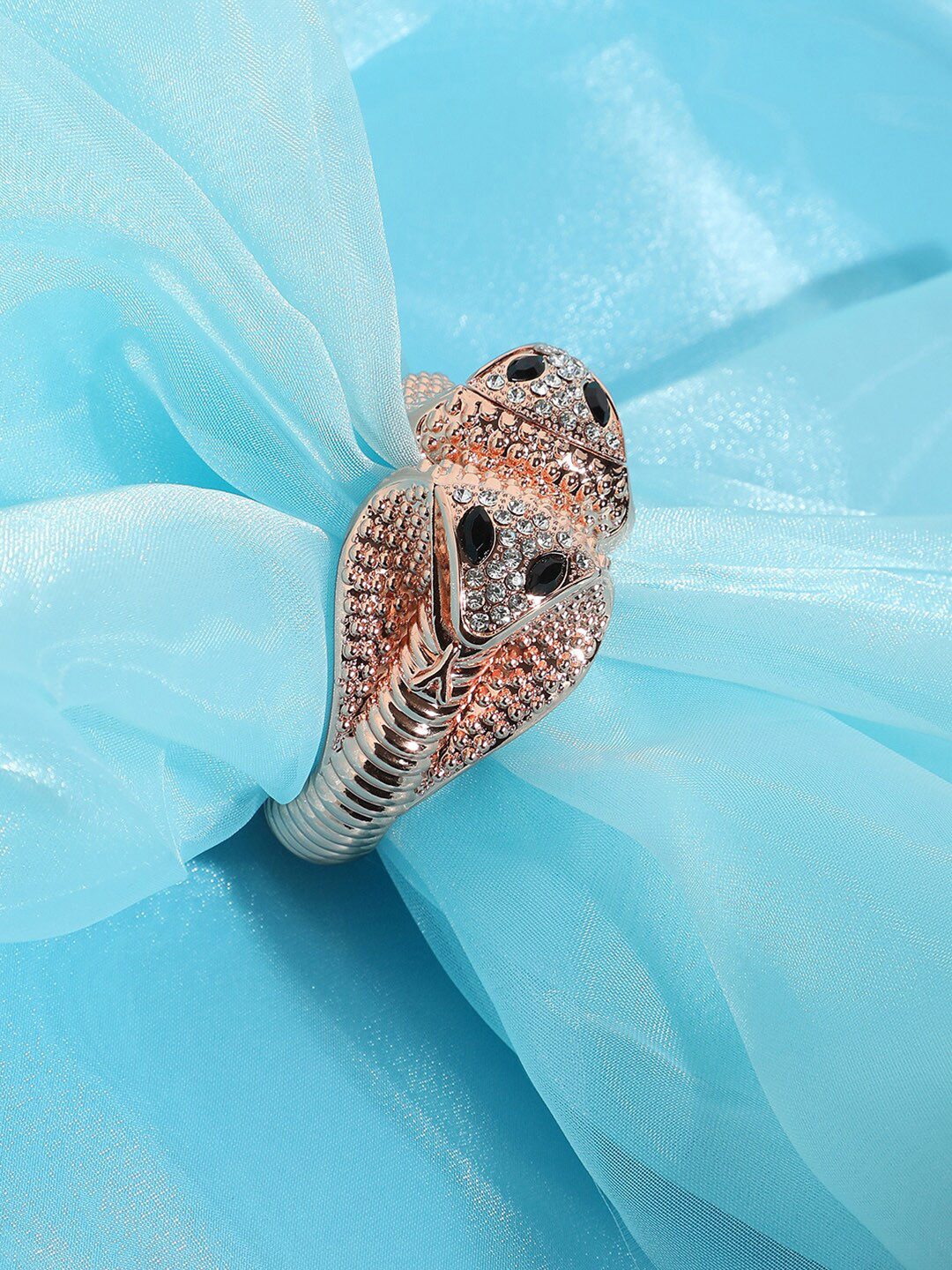 SOHI Embellished Snakehead Cuff Bracelet