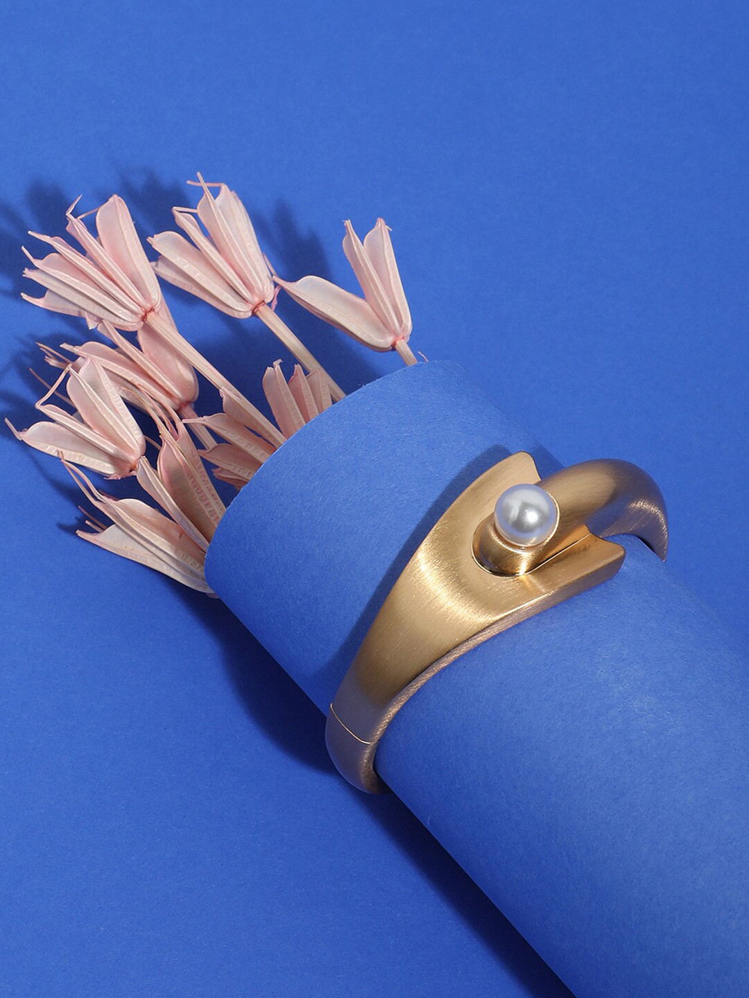 SOHI Women Gold-Plated Beaded Bangle-Style Bracelet