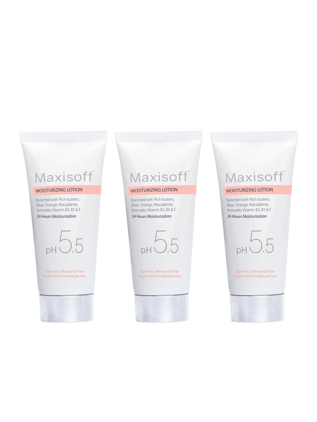 Maxisoft Set Of 3 Moisturizing Lotion for 24 Hours Moisturization - 100ml Each