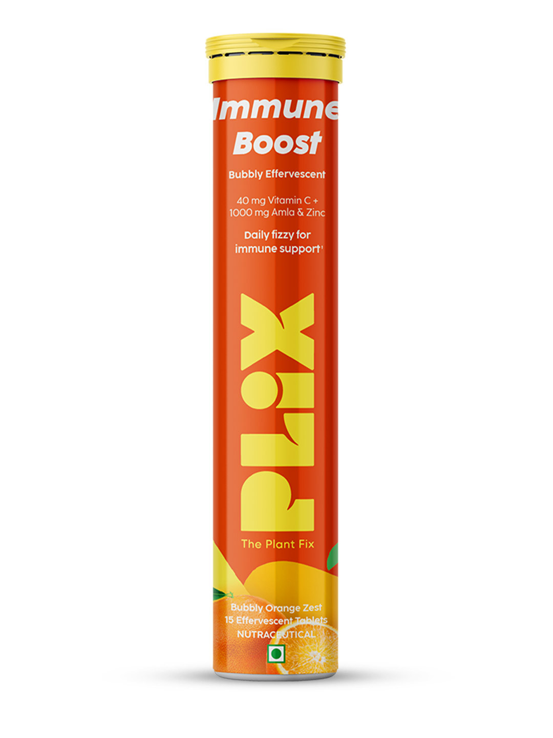 PLIX THE PLANT FIX Immune Boost Bubbly Vitamin C & Amla Effervescent Tablets - 15 Tablets