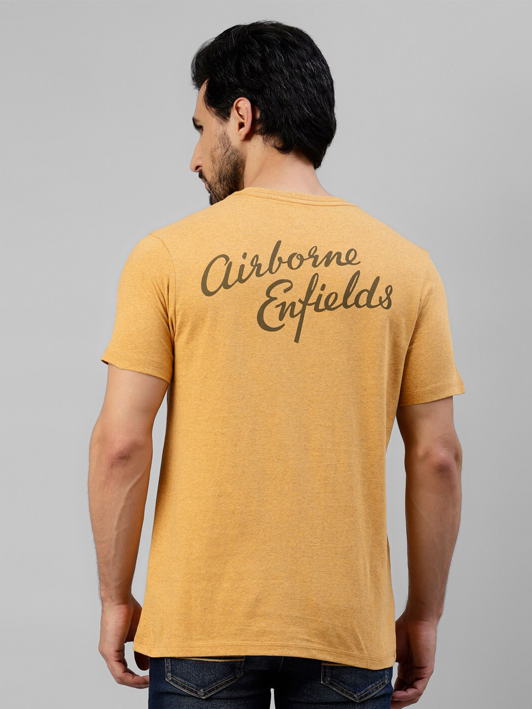 Royal Enfield Brand Logo Printed Regular Fit Pure Cotton Casual T-shirt