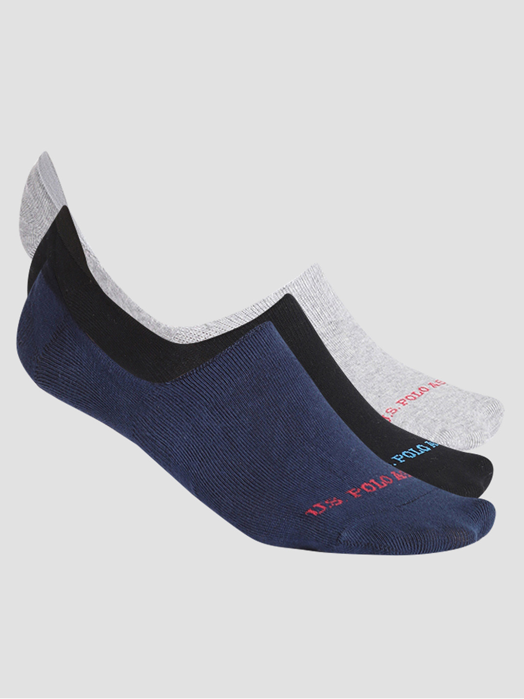 U.S. Polo Assn. Men Pack Of 3 No Show I645 Socks