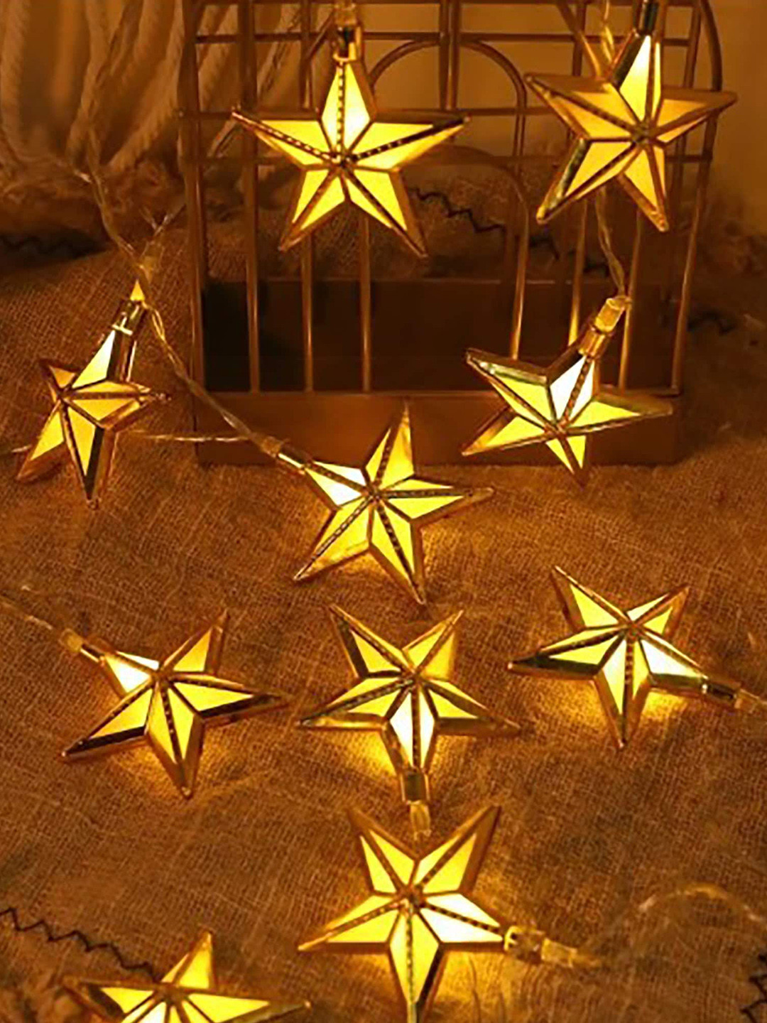 Homesake Golden Fairy Star LED String Lights