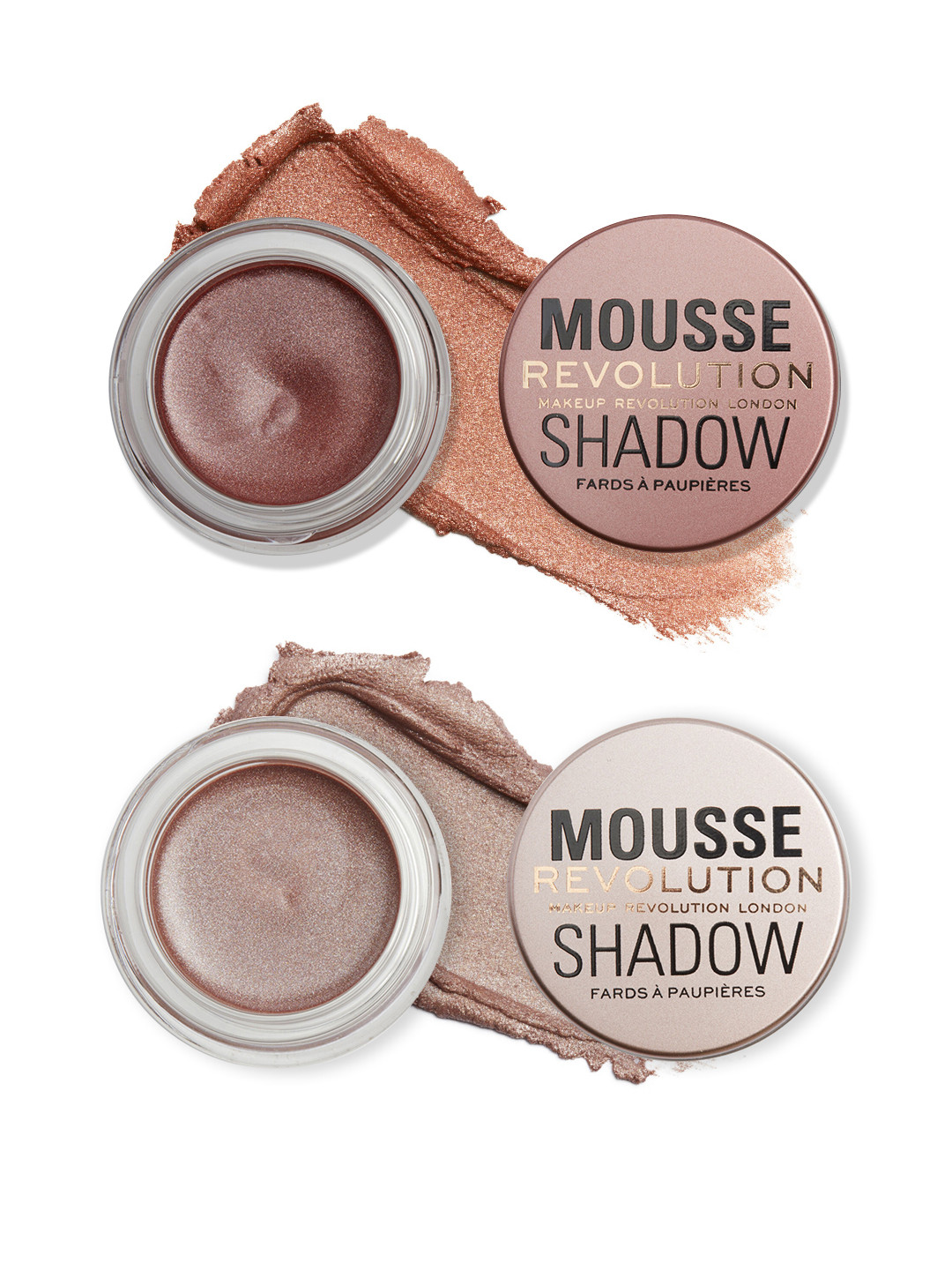 Makeup Revolution London Set of 2 Mousse Eyeshadows - Amber Bronze & Rose Gold