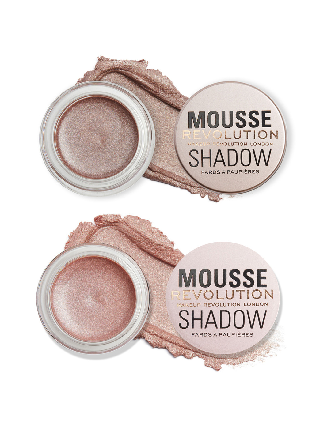 Makeup Revolution London Set of 2 Creamy Whipped Mousse Eyeshadows - Champagne & Rose Gold