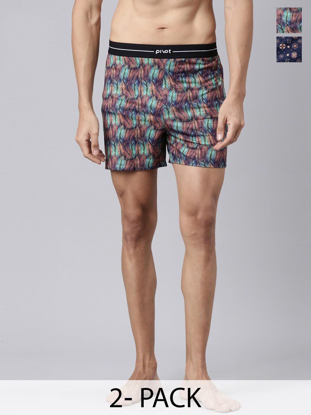 pivot Pack Of 2 Printed Anti-Odour Boxers  PT-S23-P2-BXR-04