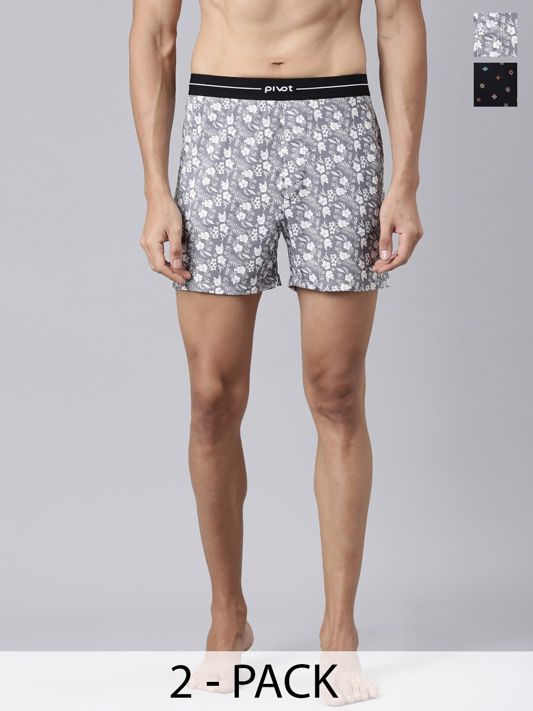 pivot Pack Of 2 Printed Anti-Odour Boxers PT-S23-P2-BXR-10