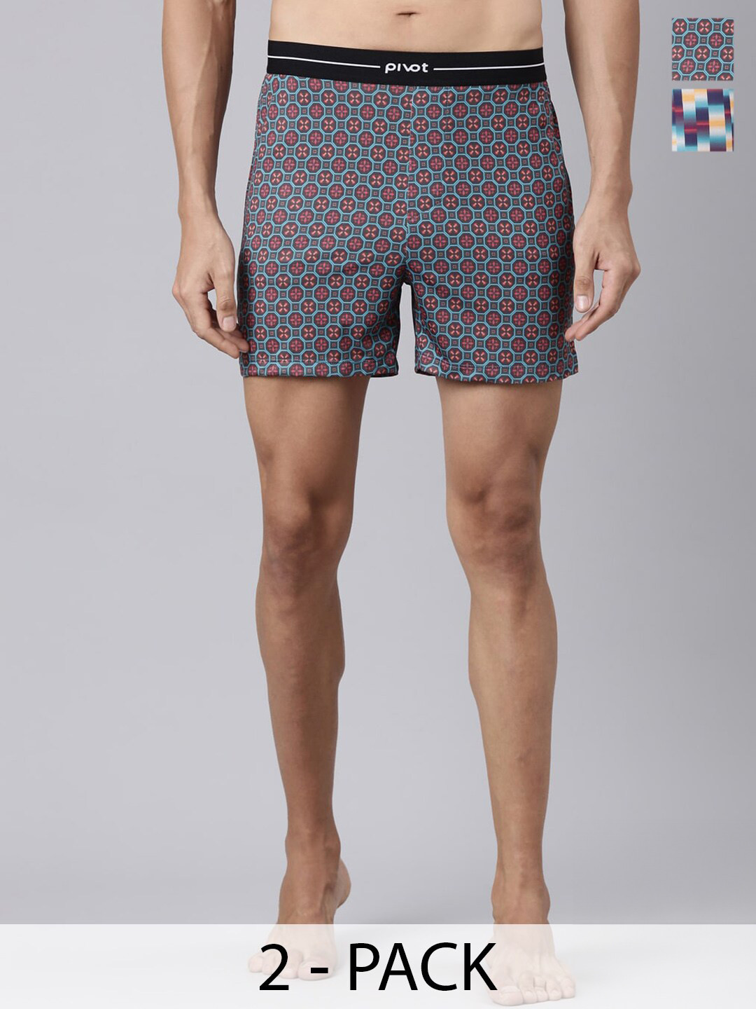 pivot Pack Of 2 Printed Anti-Odour Inner Boxers PT-S23-P2-BXR-07