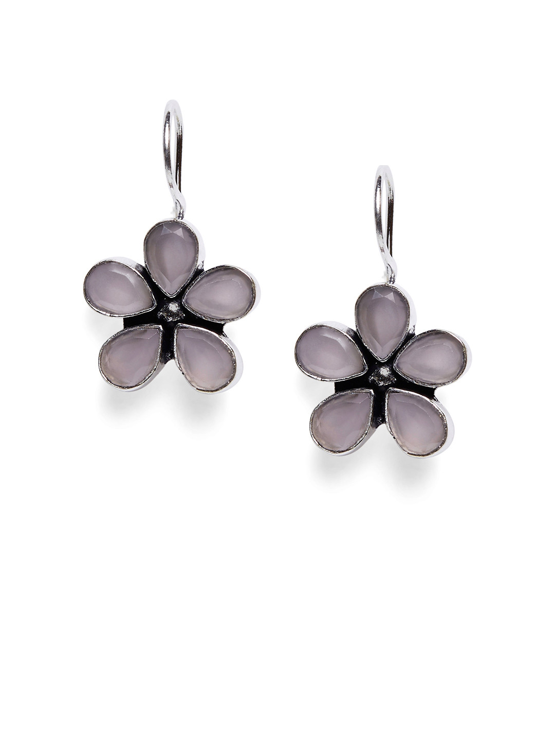 Bamboo Tree Jewels Violet Floral Drop Earrings