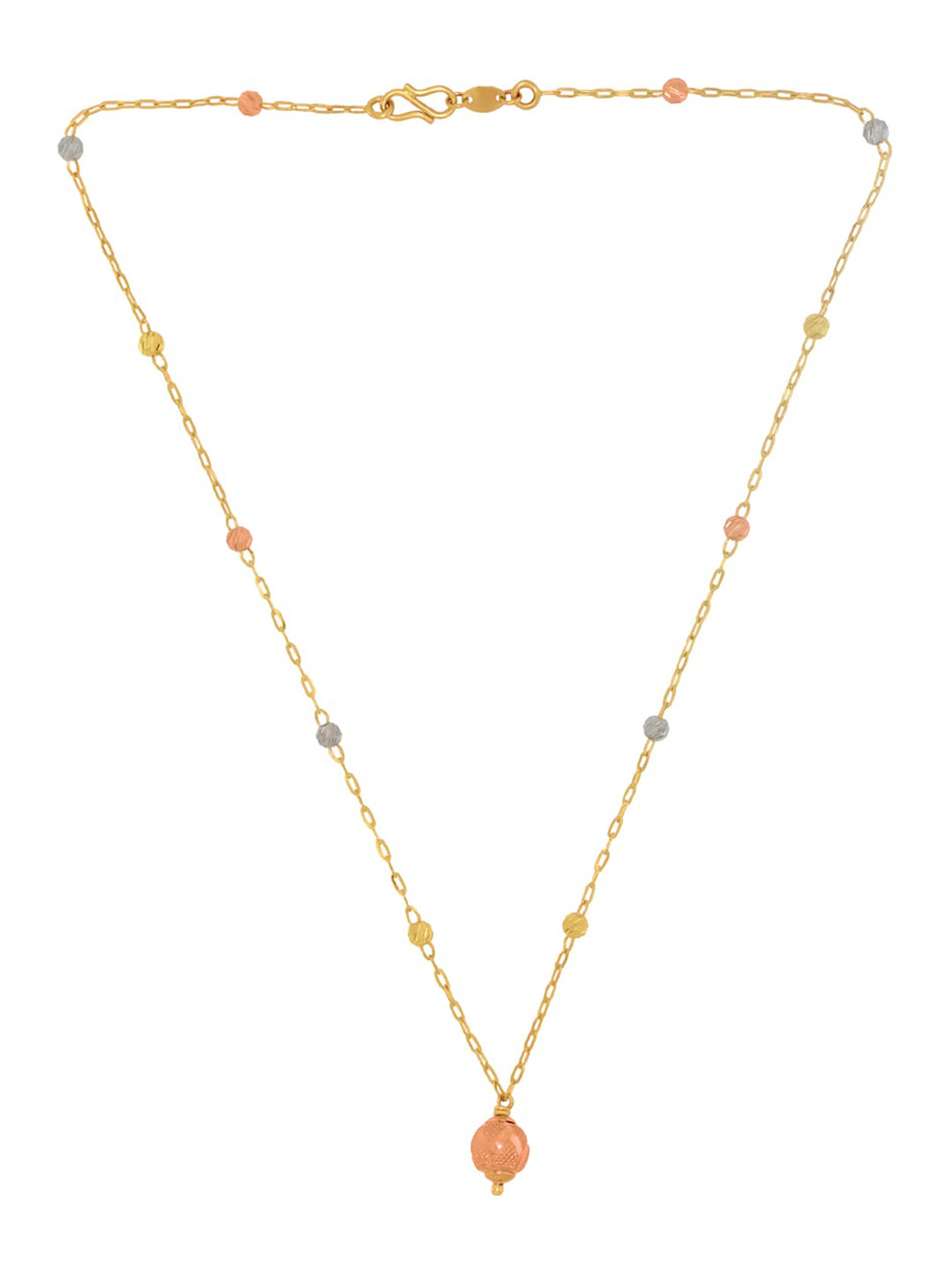 BHIMA 22K Hallmark 916 Purity Yellow Gold Rose Gold Necklace