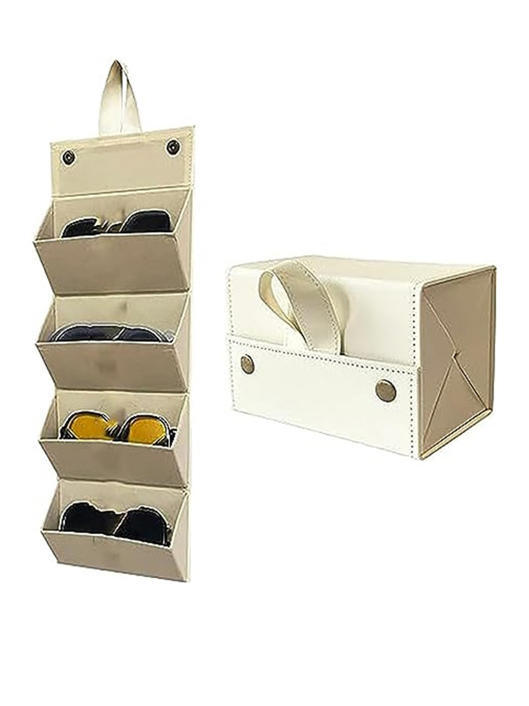 HOUSE OF QUIRK 4-Compartment Foldable Sunglasses Case