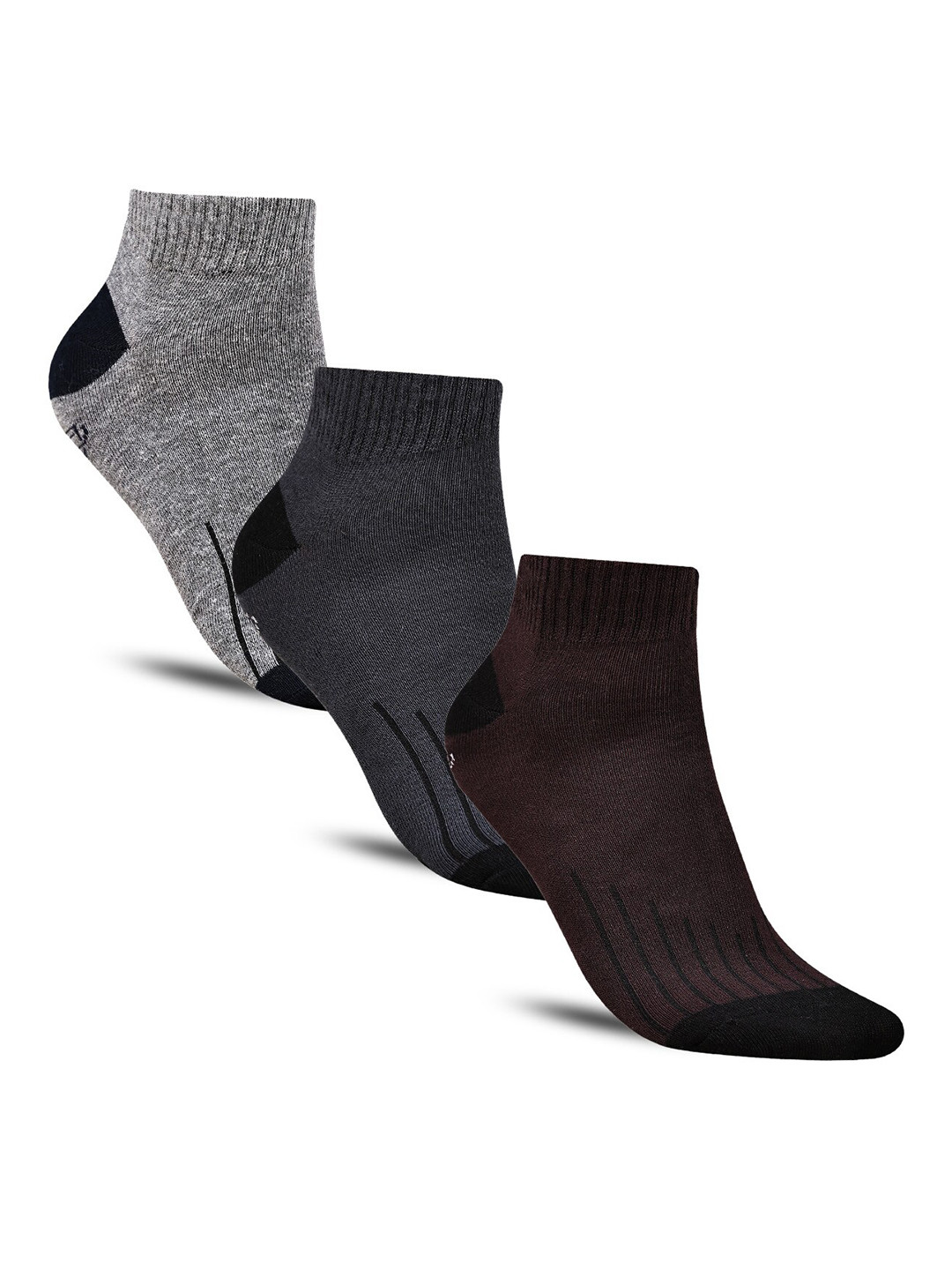 Dollar Socks Men Pack Of 3  Organic Cotton Ankle Length Socks